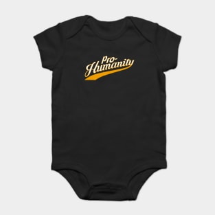 Pro-Humanity Anti-AI Political I Love The Humans Meme Slogan Baby Bodysuit